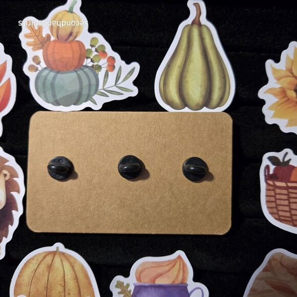 Fall Thanksgiving Tic Pins Seasonal Stickers - Picture 2 of 3
